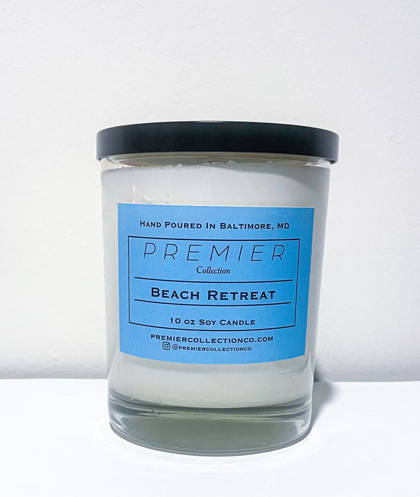 Beach Retreat | 10oz | 100% Soy Wax Candle | Tumbler Glass Jar | Home Decor | Homemade Candles